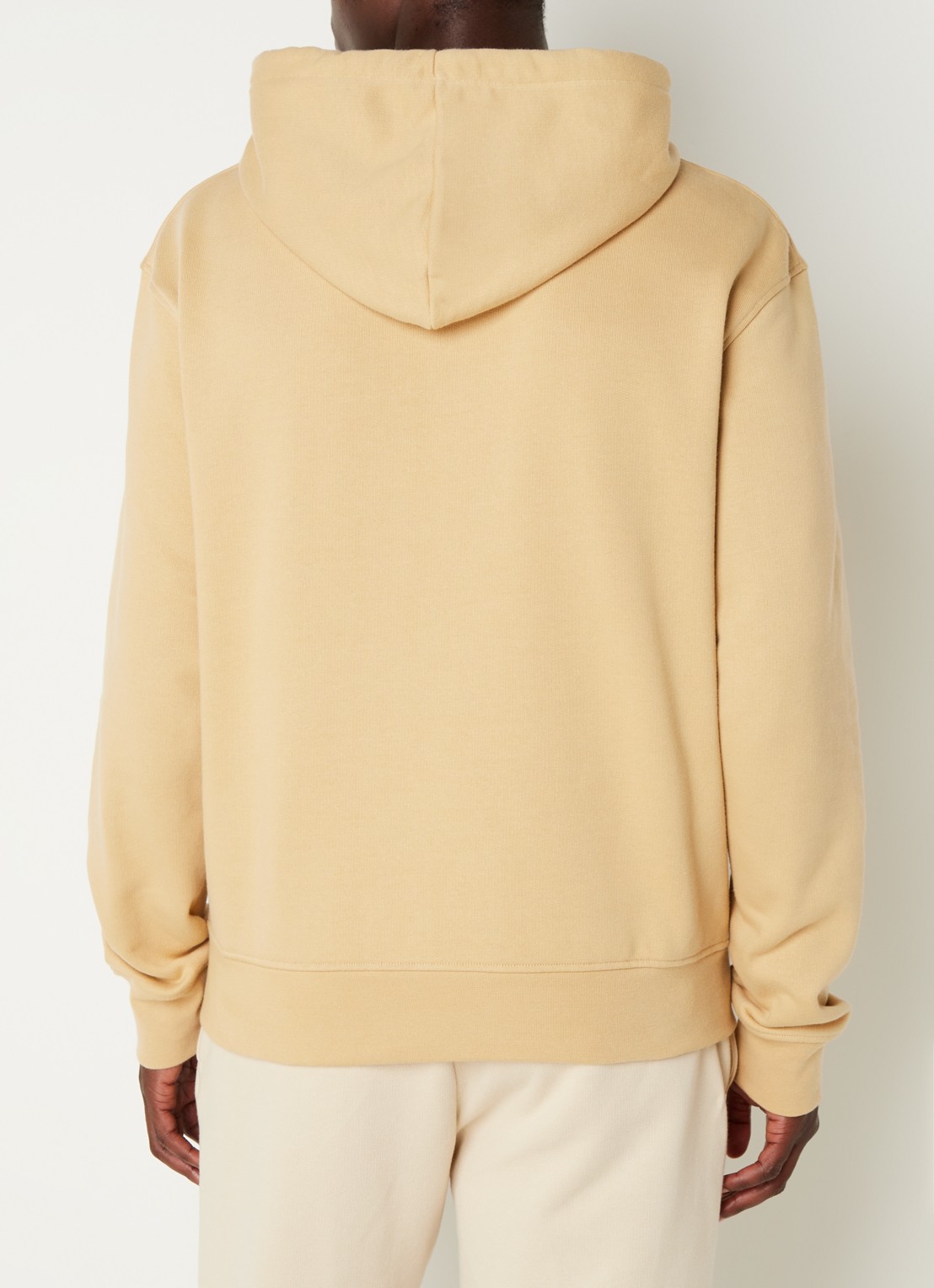 Jacquemus Hoodie van  katoen met logoborduring - achterkant camel