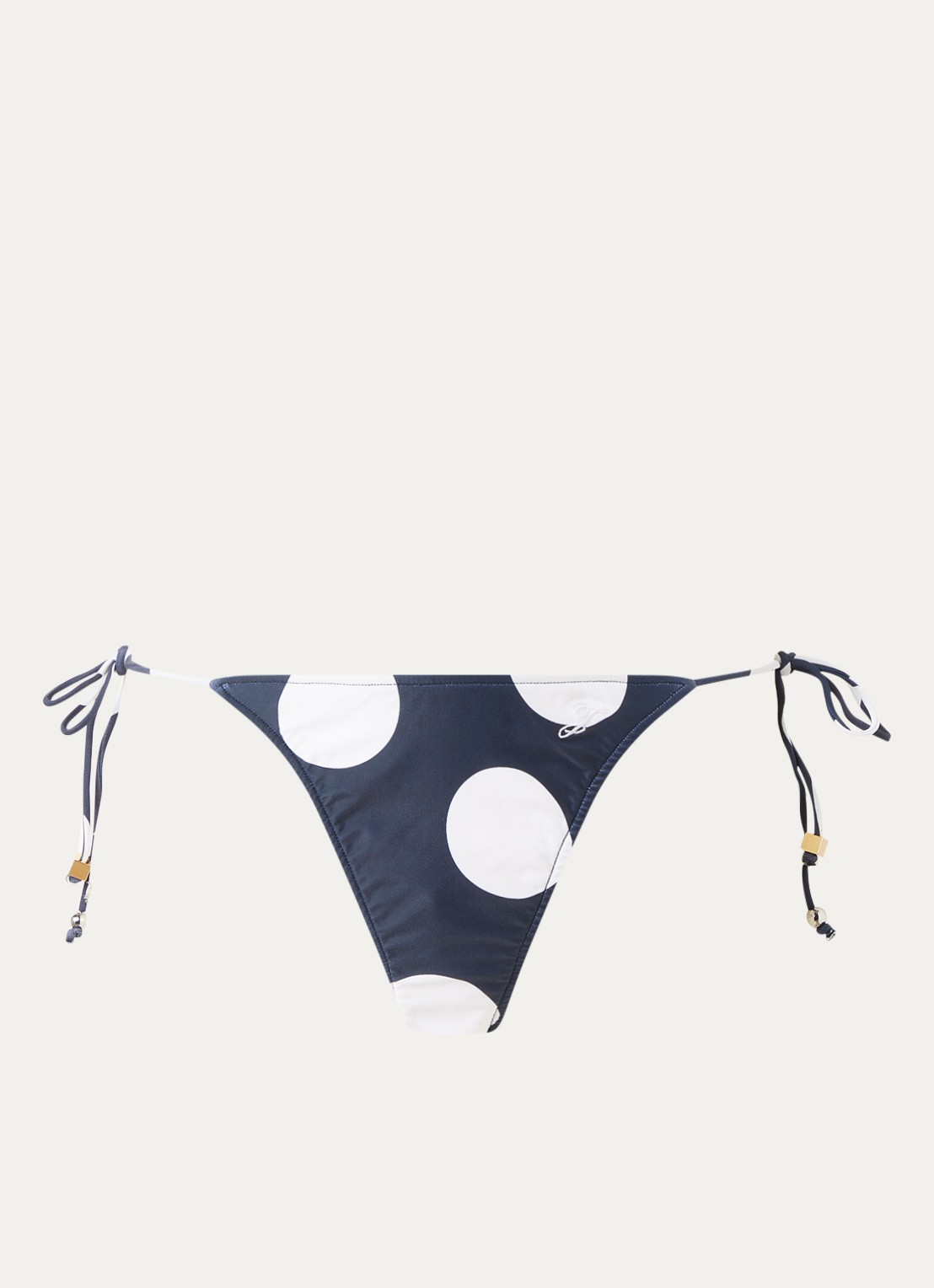 Jacquemus La Bas de Plage tanga bikinislip met print  - voorkant donkerblauw