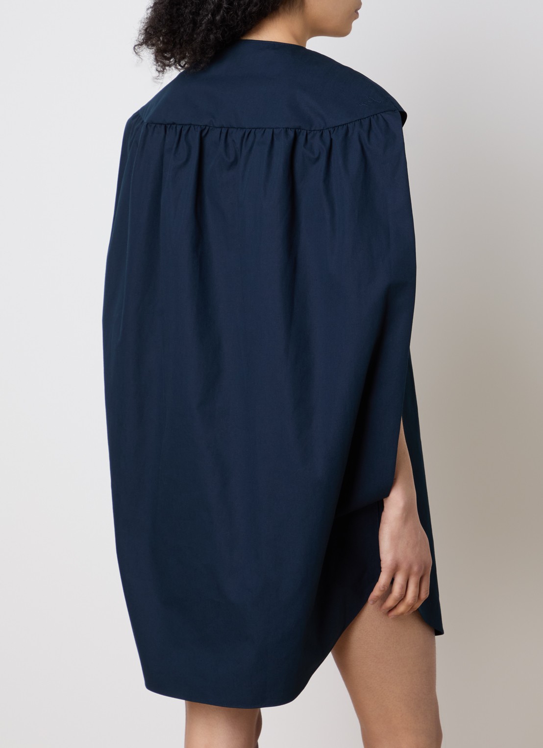 Jacquemus La Berlinglot mini blousejurk  - achterkant 3 donkerblauw