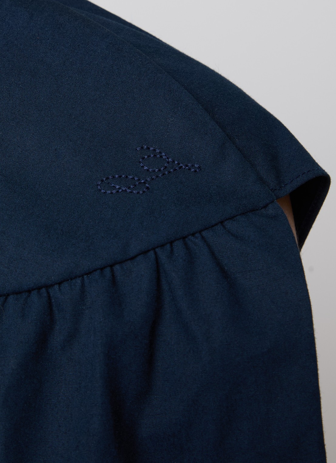 Jacquemus La Berlinglot mini blousejurk  - detail 2 donkerblauw