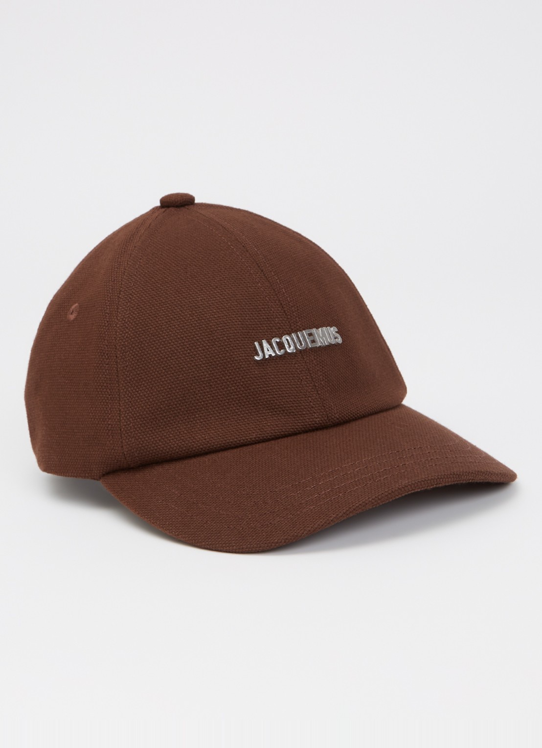 Jacquemus La casquette gadjo pet met logo - voorkant hazelnootbruin