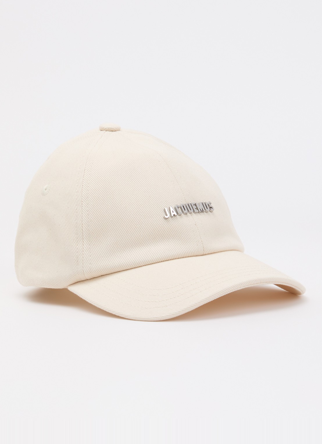 Jacquemus La Casquette pet met logo - voorkant gebroken wit