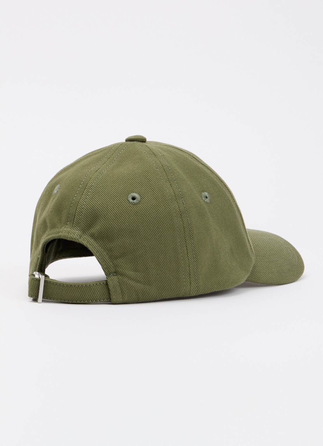 Jacquemus La Casquette pet met logo - detail mosgroen