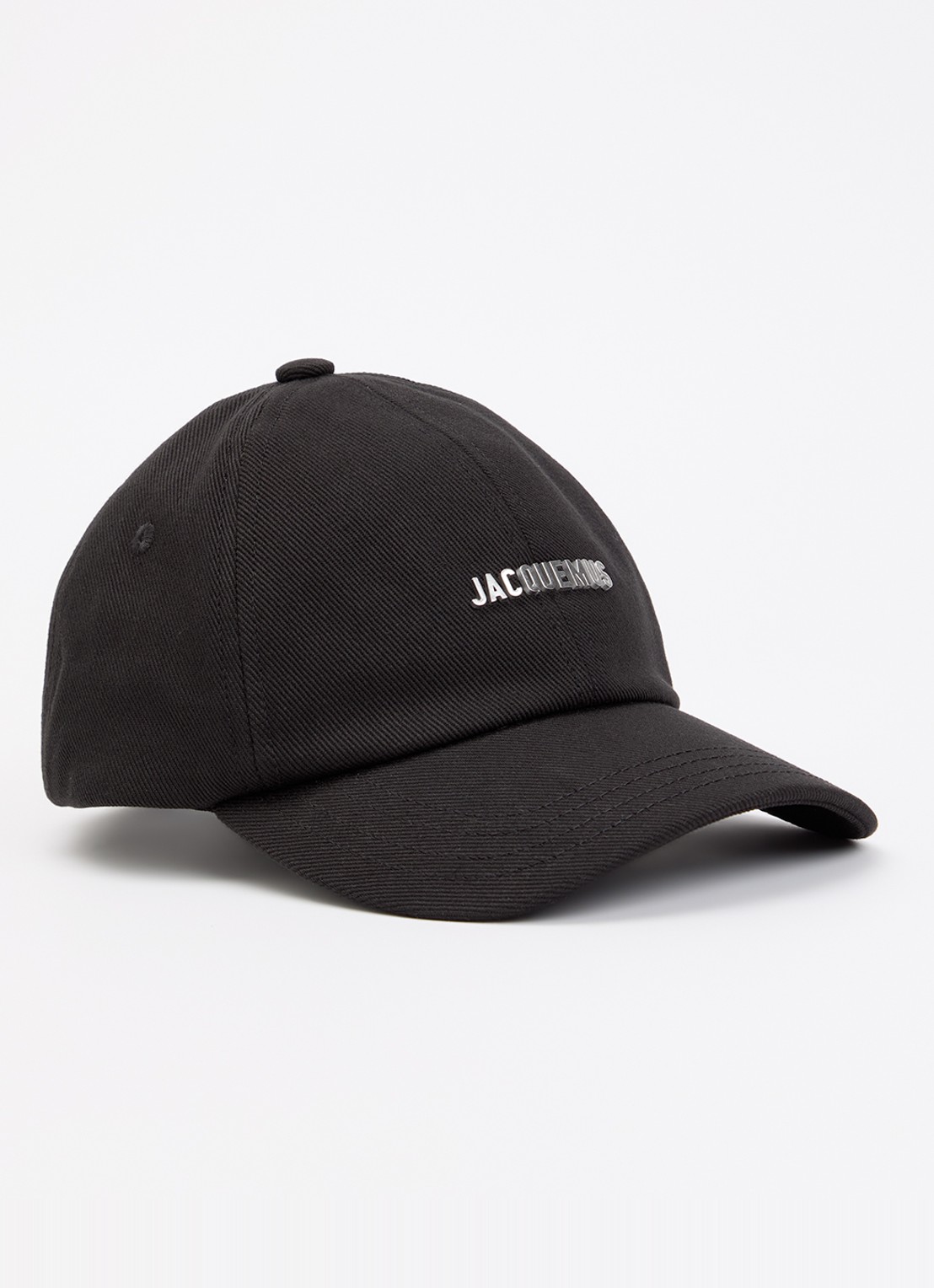 Jacquemus La Casquette pet met logo - voorkant zwart