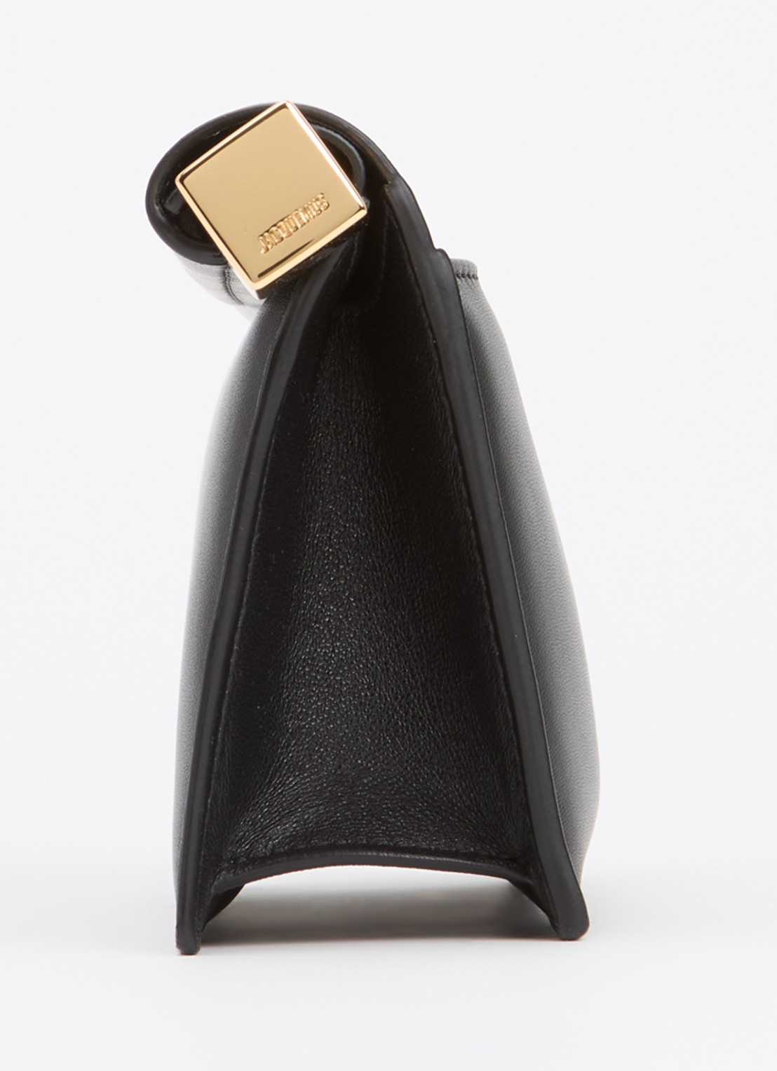 Jacquemus La Petite Rond Carré clutch van lamsleer - detail 6 zwart