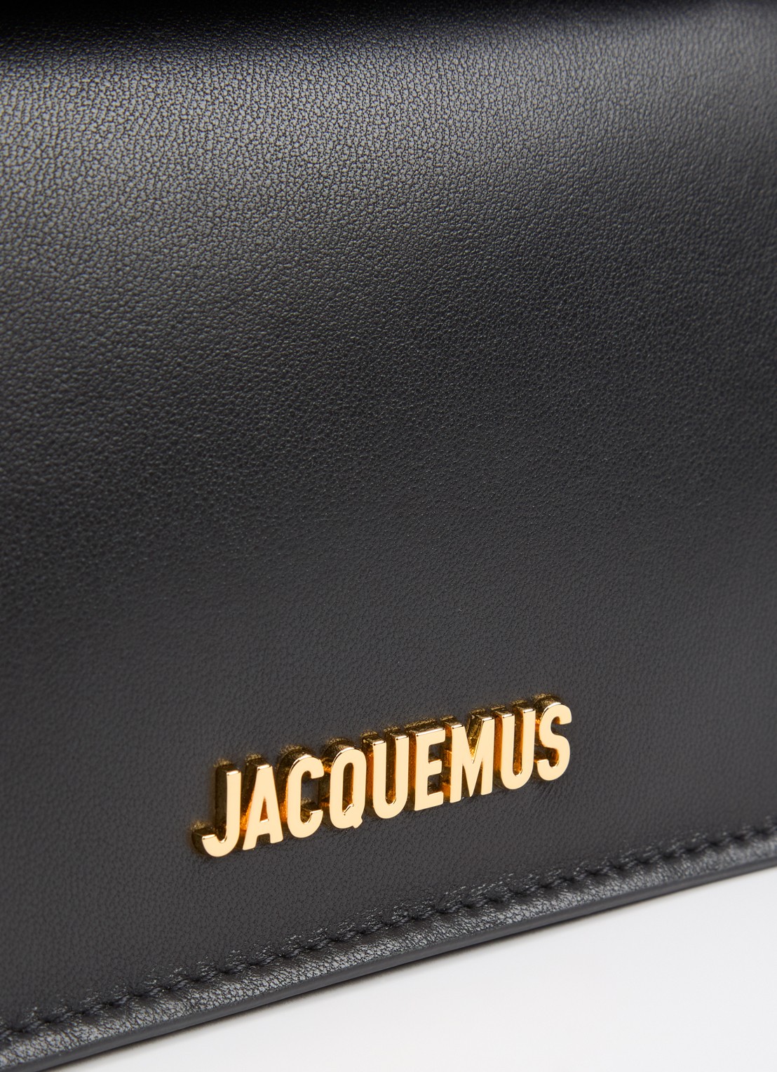 Jacquemus La Petite Rond Carré clutch van lamsleer - detail 7 zwart