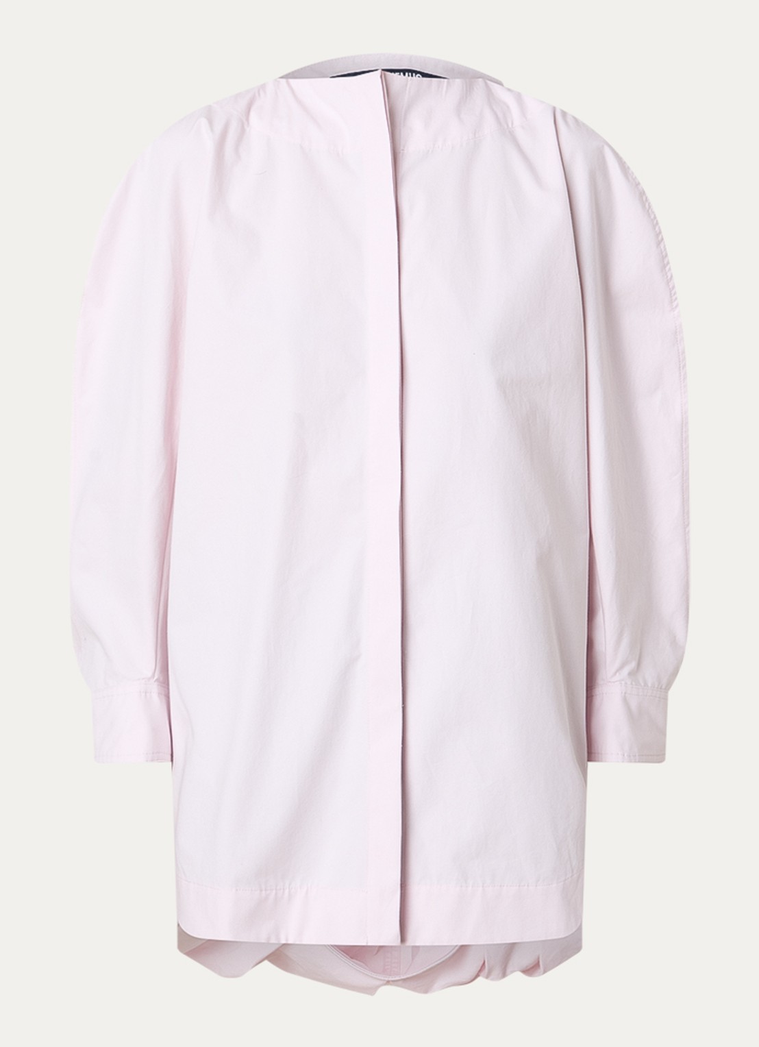 Jacquemus La Pittore oversized blouse met split - voorkant lichtroze
