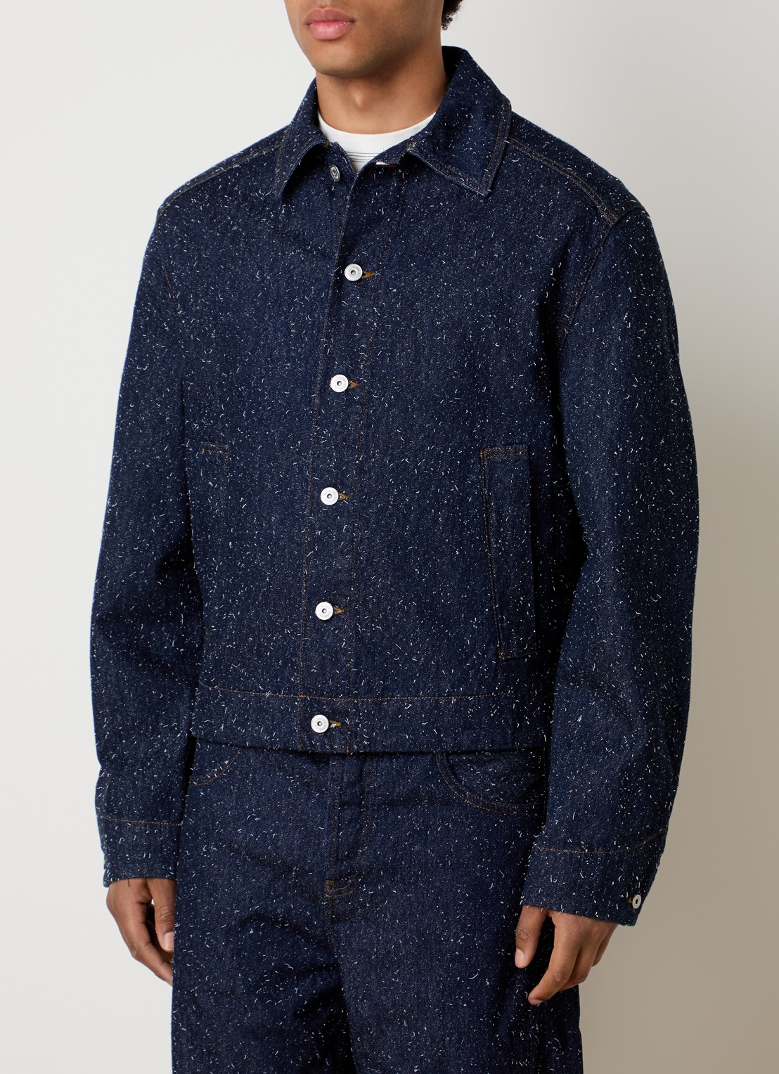 Jacquemus La Veste spijkerjas met structuur - detail 3 indigo