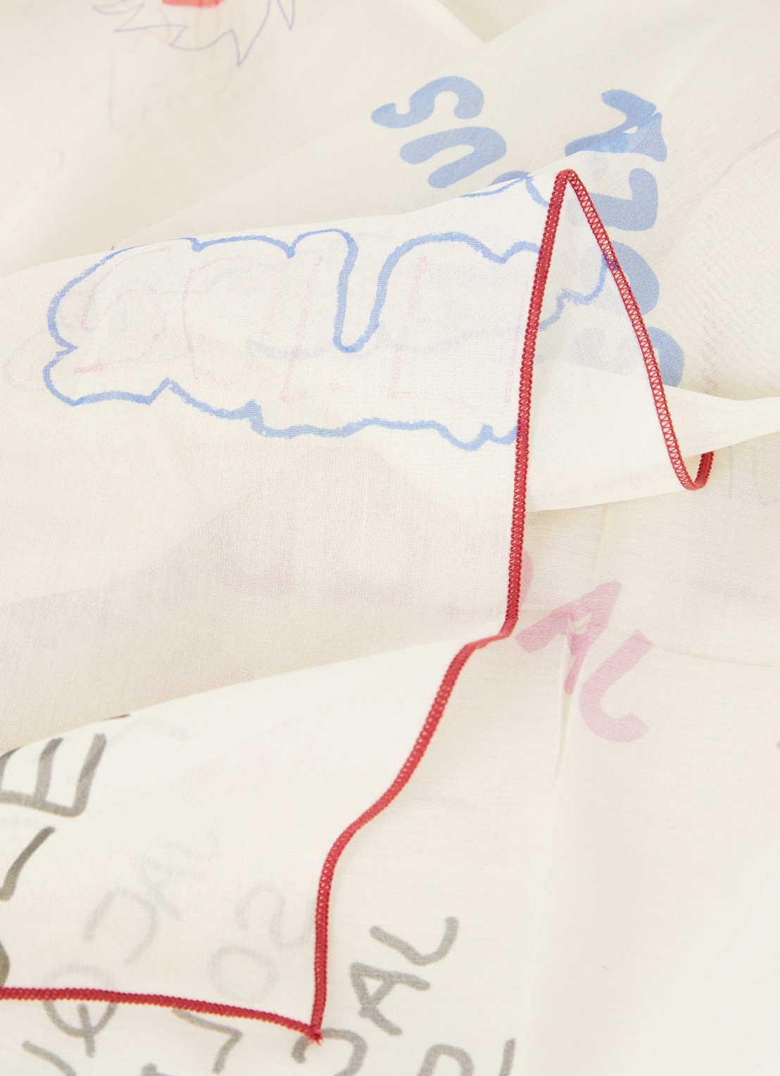 Jacquemus Lamba pareo in zijdeblend met print  - detail 2 donkerbeige