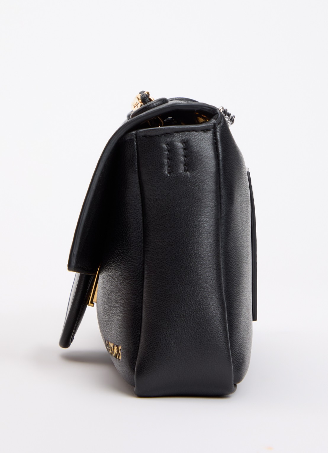 Jacquemus Le Bambino Chaine schoudertas van lamsleer met verstelbare schouderriem - detail 4 zwart