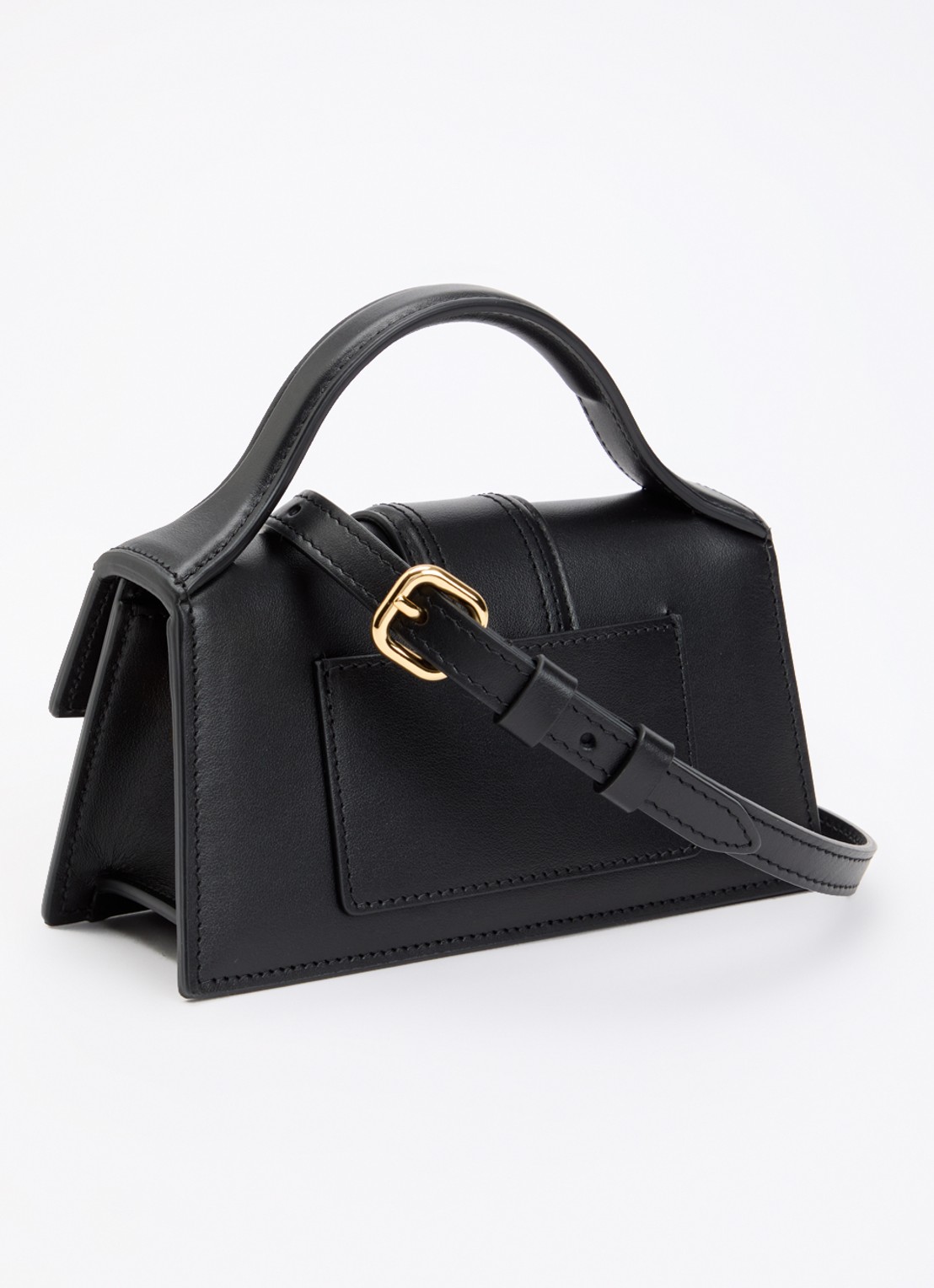 Jacquemus Le Bambino handtas van leer met afneembare schouderriem - achterkant 6 zwart