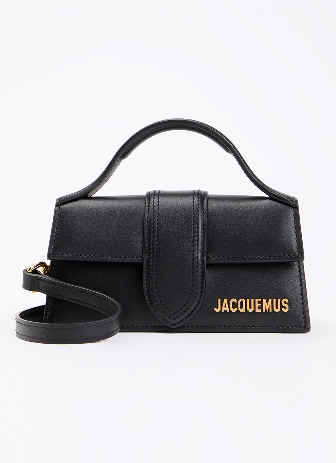 Jacquemus Le Bambino handtas van leer met afneembare schouderriem - voorkant 5 zwart