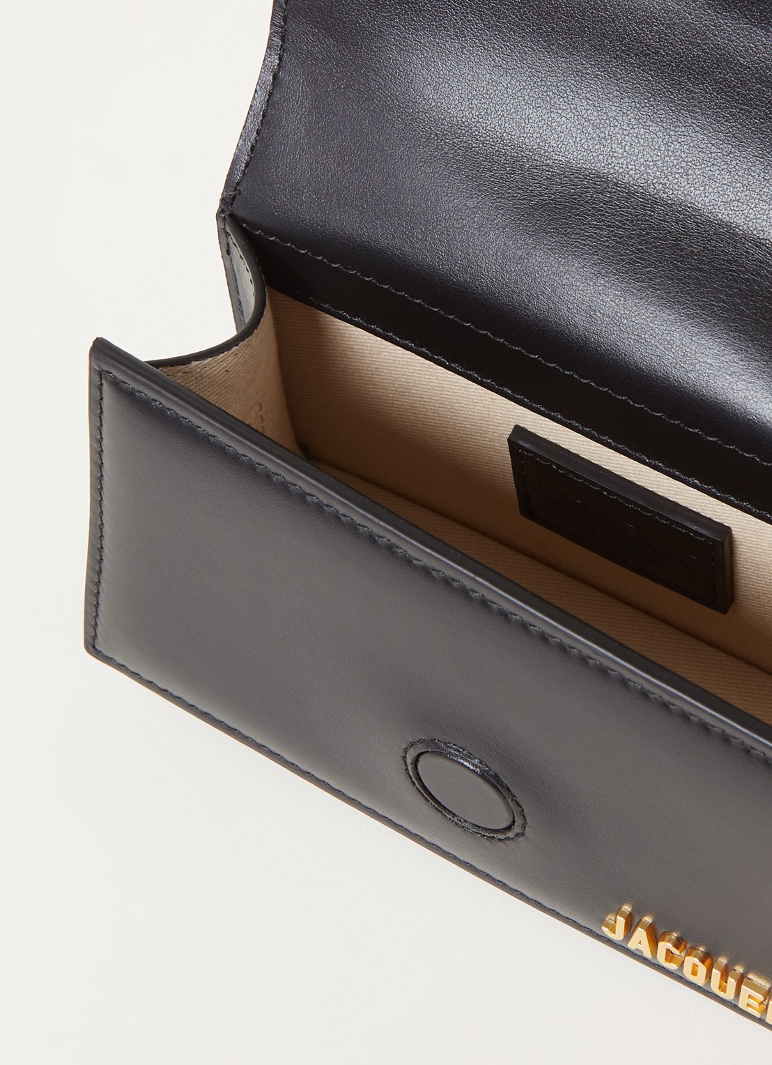 Jacquemus Le Bambino mini handtas van leer - detail zwart