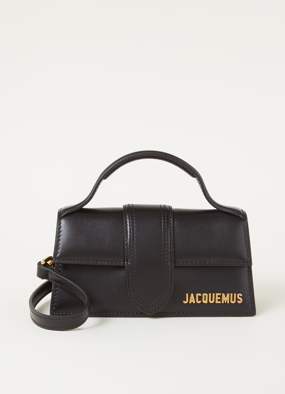 Jacquemus Le Bambino mini handtas van leer - voorkant 5 zwart