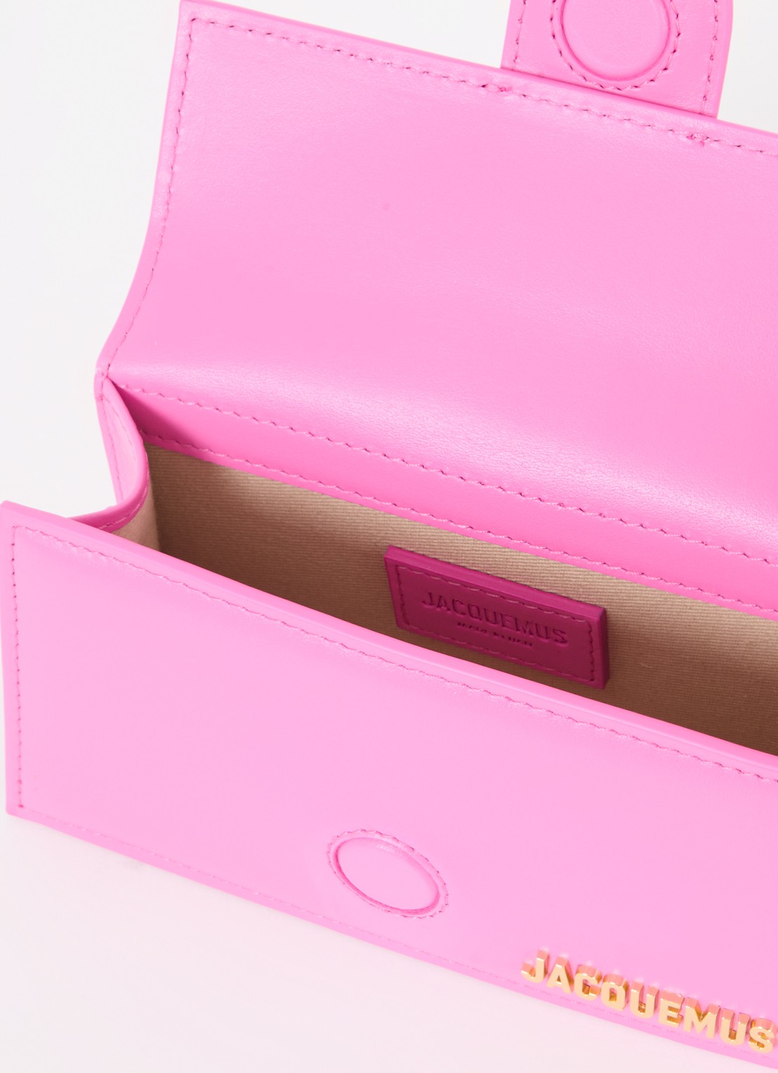 Jacquemus Le Bambino mini handtas van leer - detail 5 roze