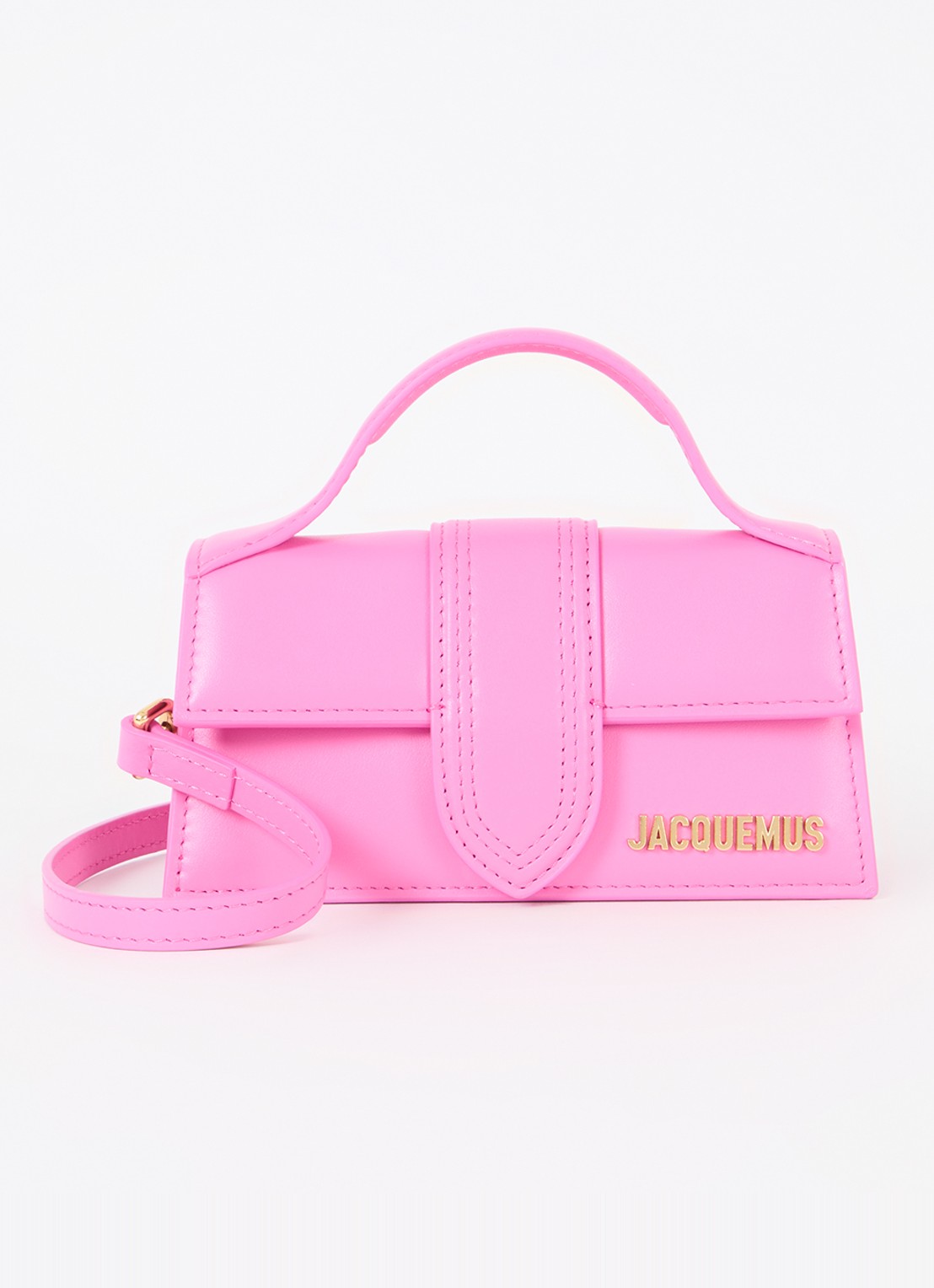 Jacquemus Le Bambino mini handtas van leer - voorkant roze