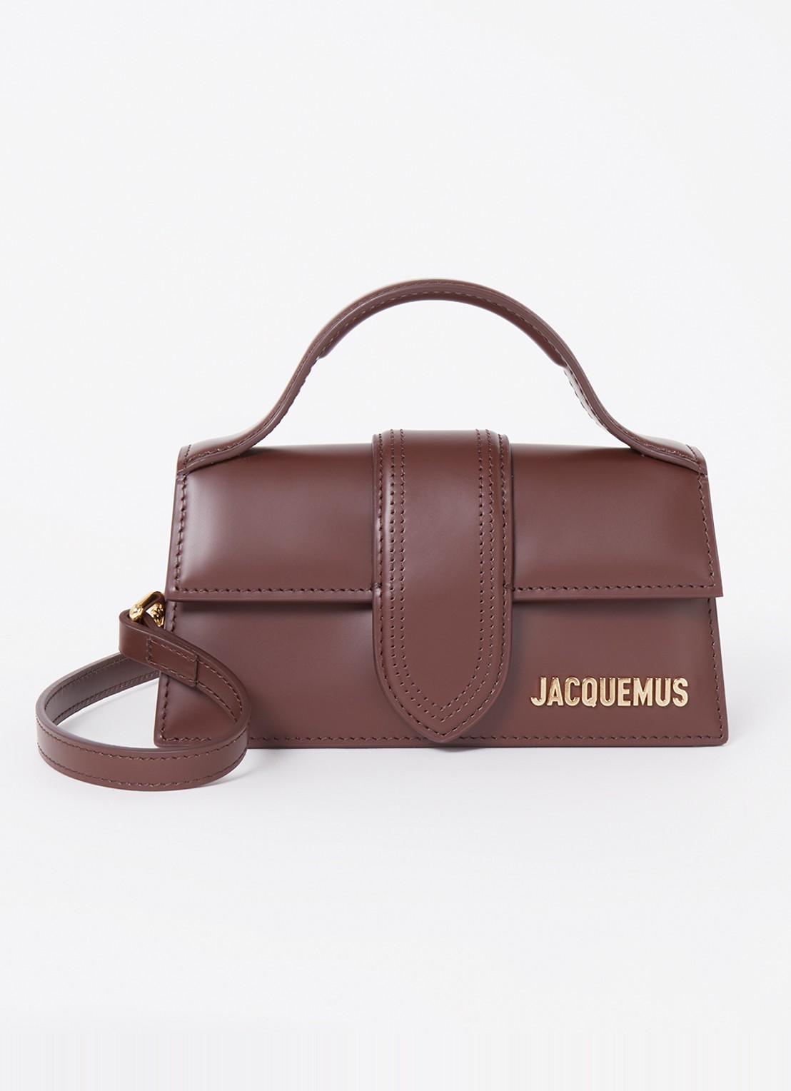 Jacquemus Le Bambino mini handtas van leer - voorkant bruin