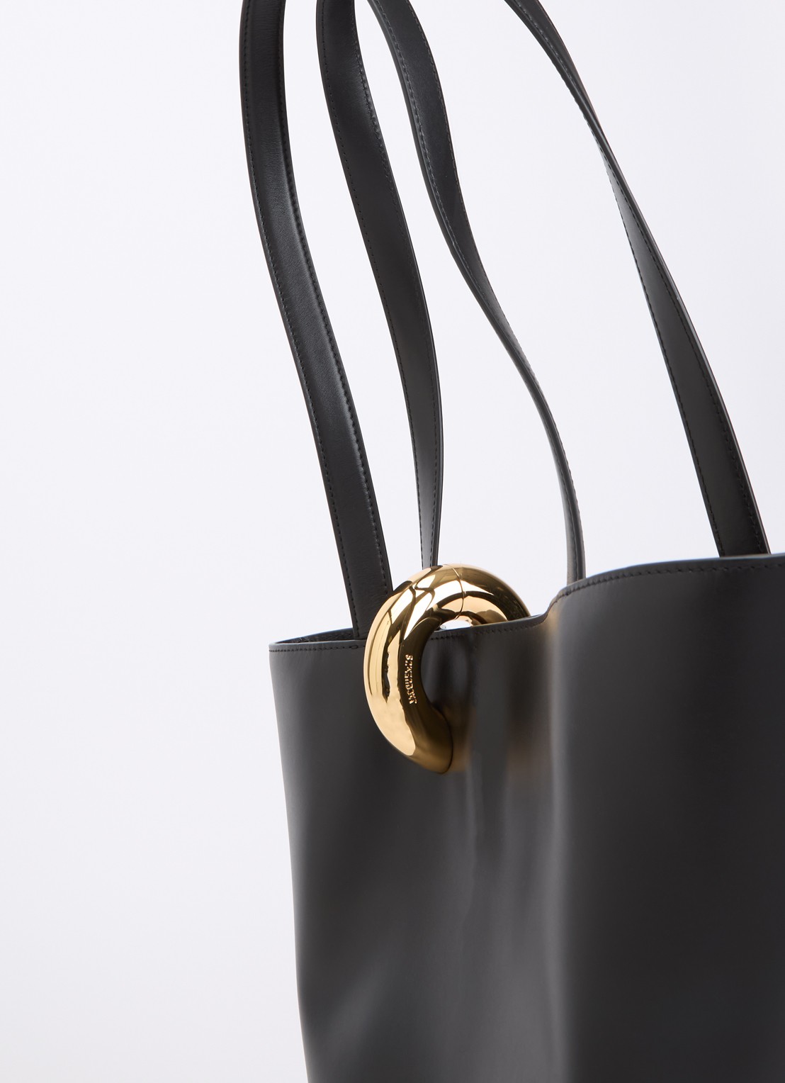 Jacquemus Le Bambola Moyen schoudertas van leer - detail 4 zwart