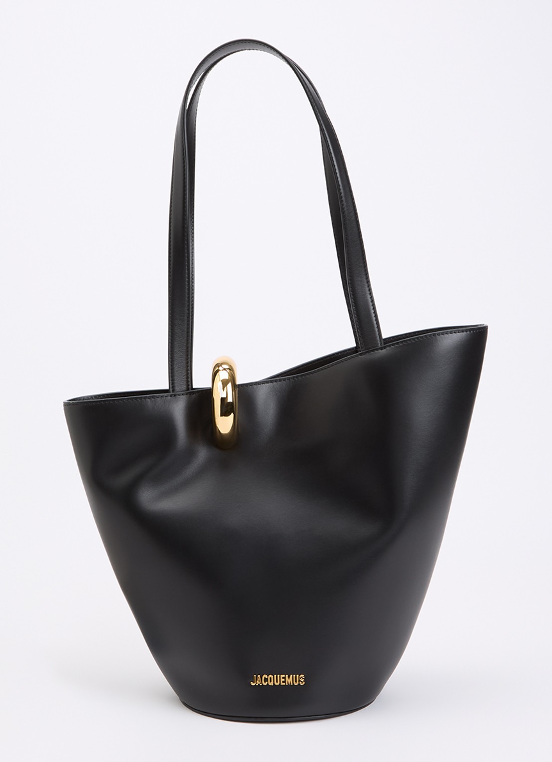 Jacquemus Le Bambola Moyen schoudertas van leer - voorkant 6 zwart