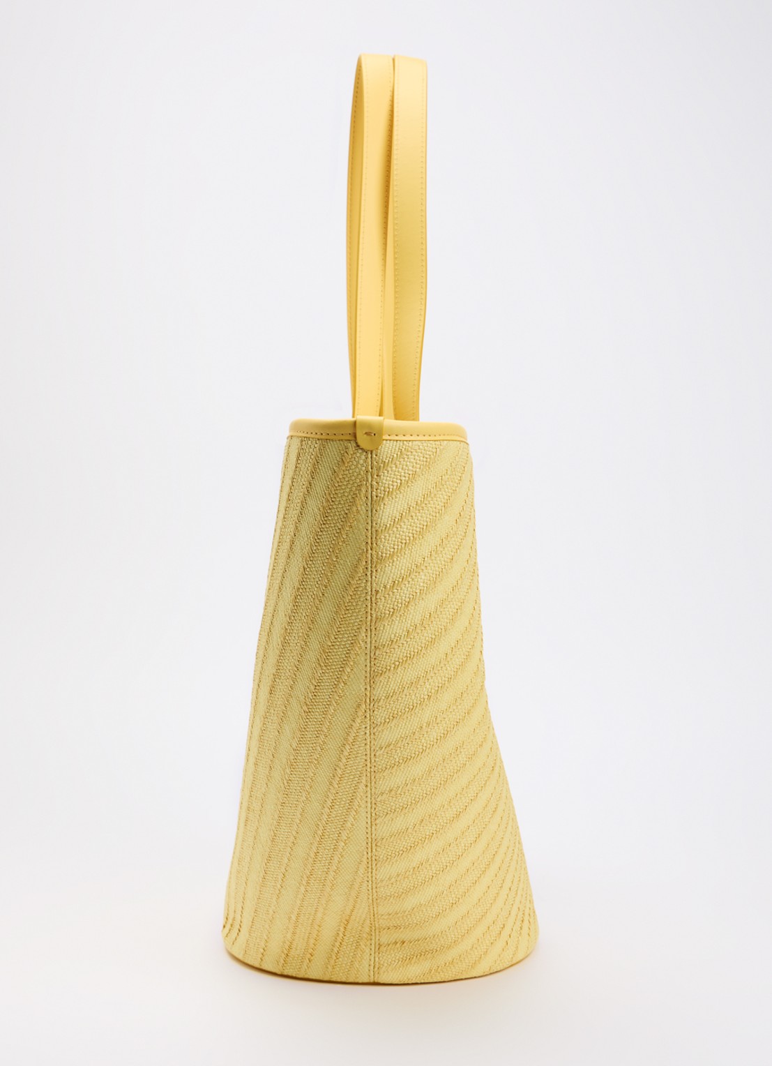 Jacquemus Le Bambola schoudertas met leren details en logo - detail 3 geel