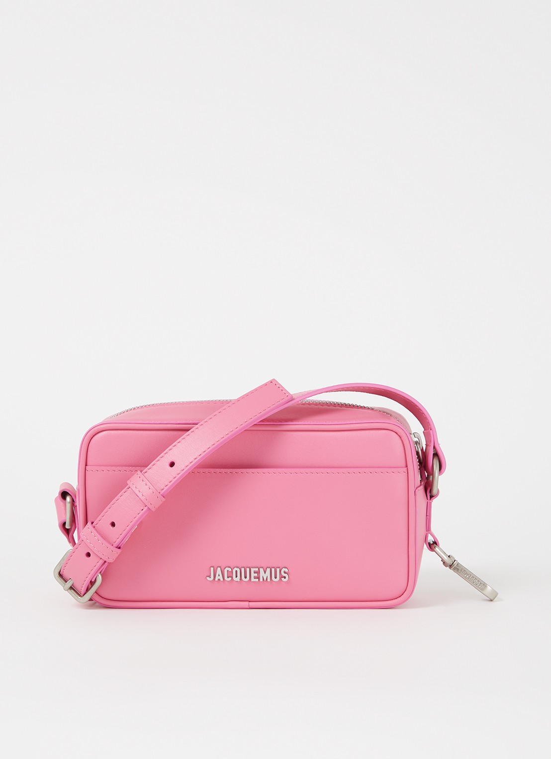 Jacquemus Le Baneto crossbodytas van leer - voorkant 2 roze