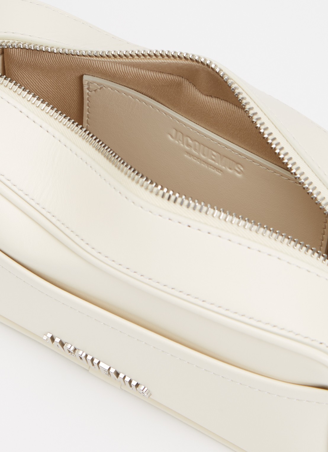 Jacquemus Le Baneto handtas met verstelbare schouderriem - detail 2 ivoor