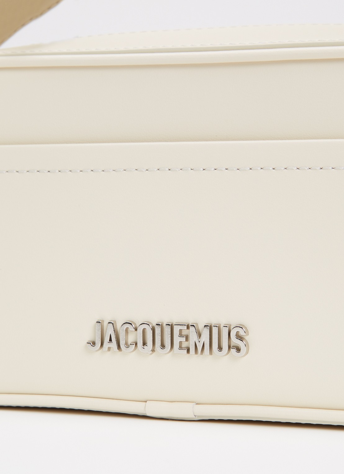 Jacquemus Le Baneto handtas met verstelbare schouderriem - detail 4 ivoor