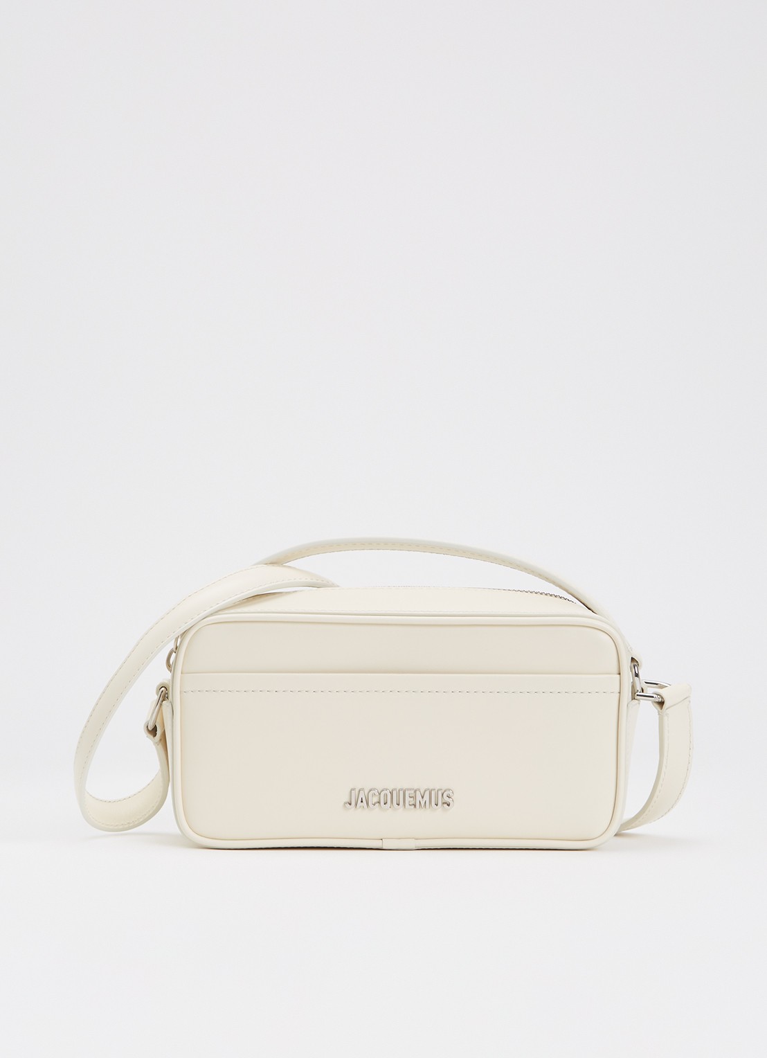 Jacquemus Le Baneto handtas met verstelbare schouderriem - voorkant 6 ivoor