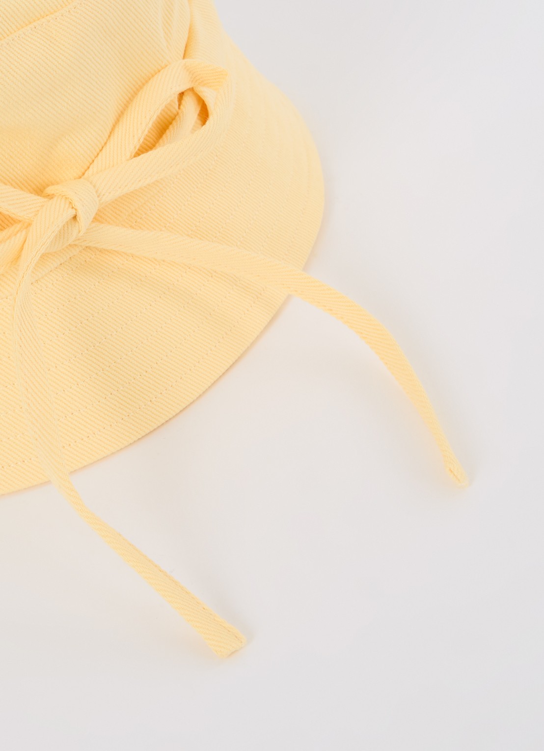 Jacquemus Le Bob Gadjo bucket hoed van canvas - detail 3 geel