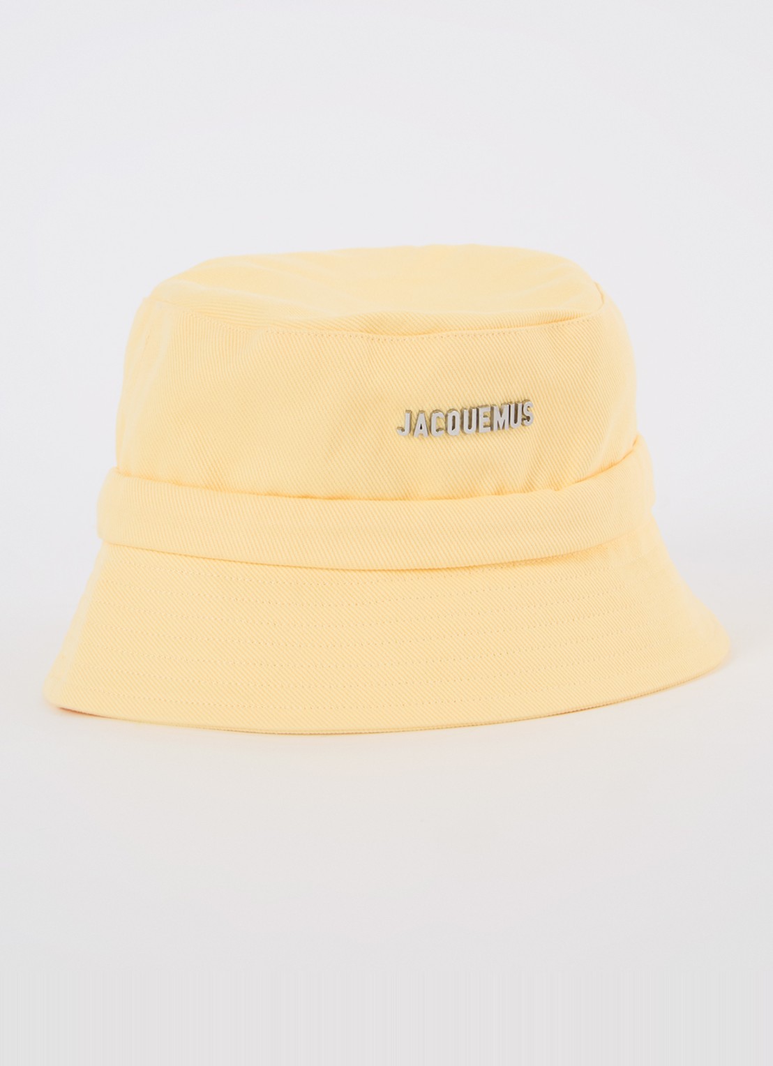 Jacquemus Le Bob Gadjo bucket hoed van canvas - voorkant geel