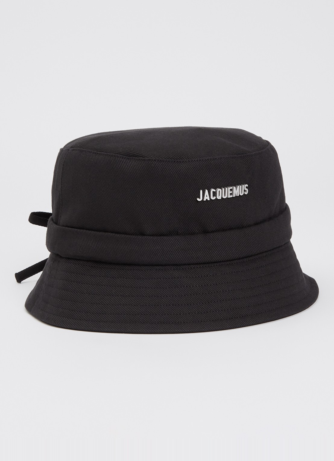Jacquemus Le Bob Gadjo bucket hoed van canvas  - voorkant 2 zwart