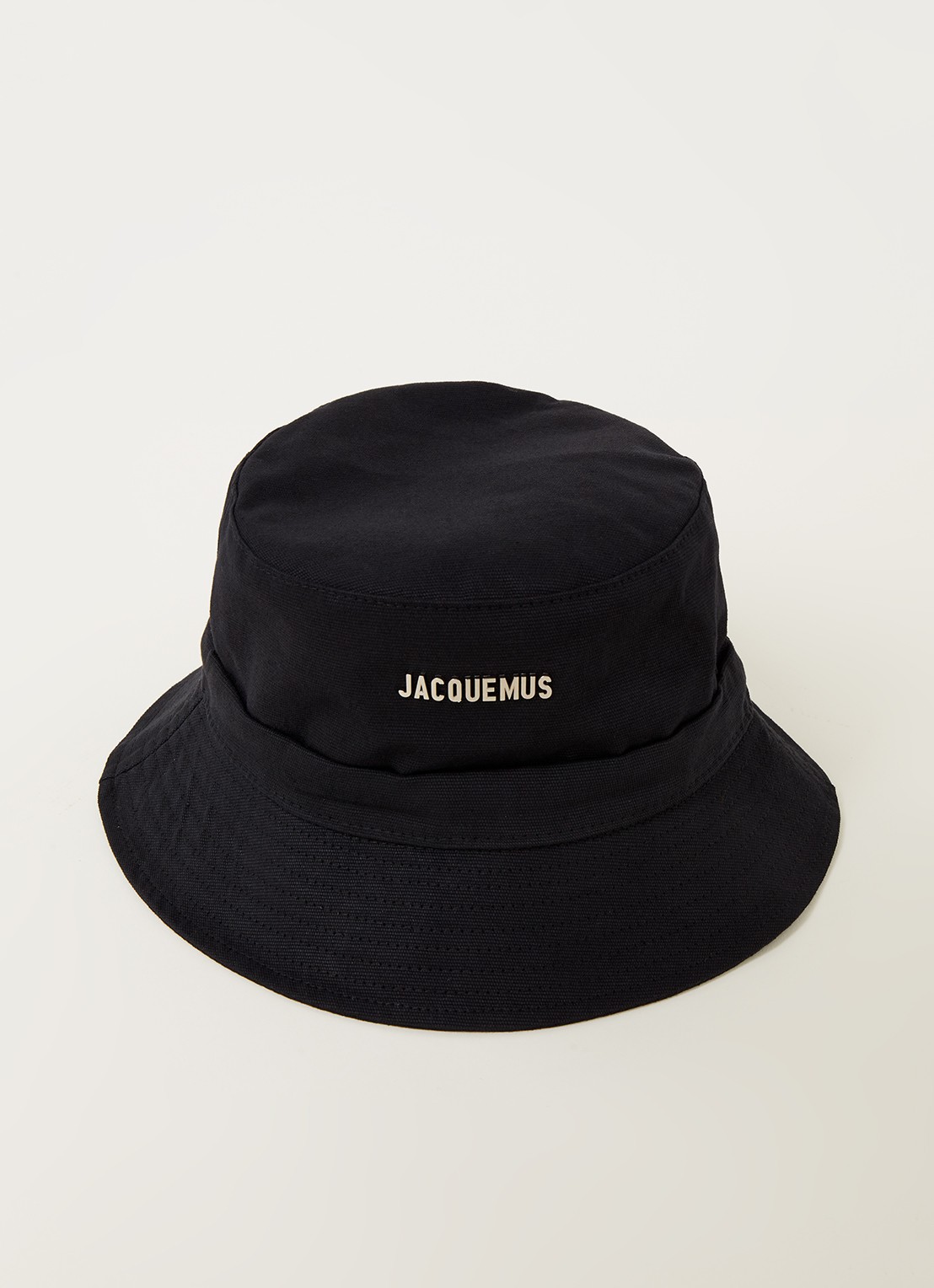 Jacquemus Le Bob Gadjo bucket hoed van canvas - voorkant 2 zwart