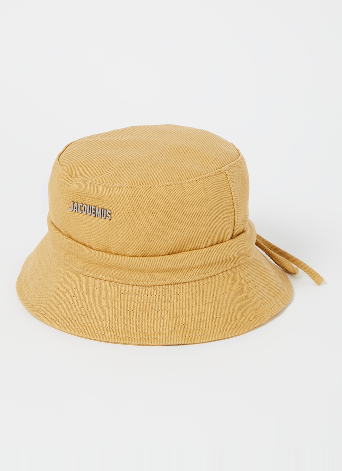 Jacquemus Le Bob Gadjo bucket hoed van canvas - voorkant 2 camel