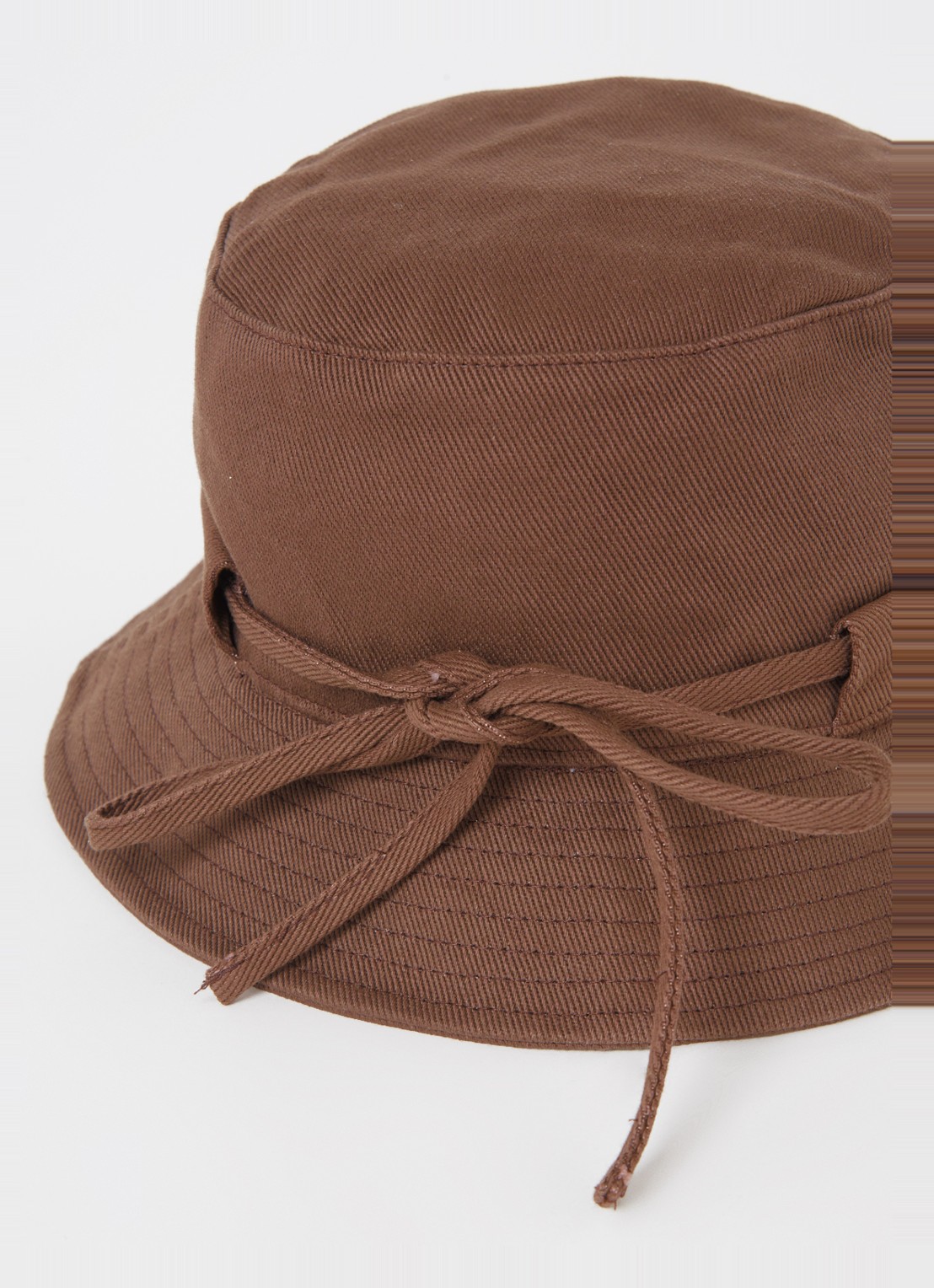 Jacquemus Le Bob Gadjo bucket hoed van canvas - detail bruin