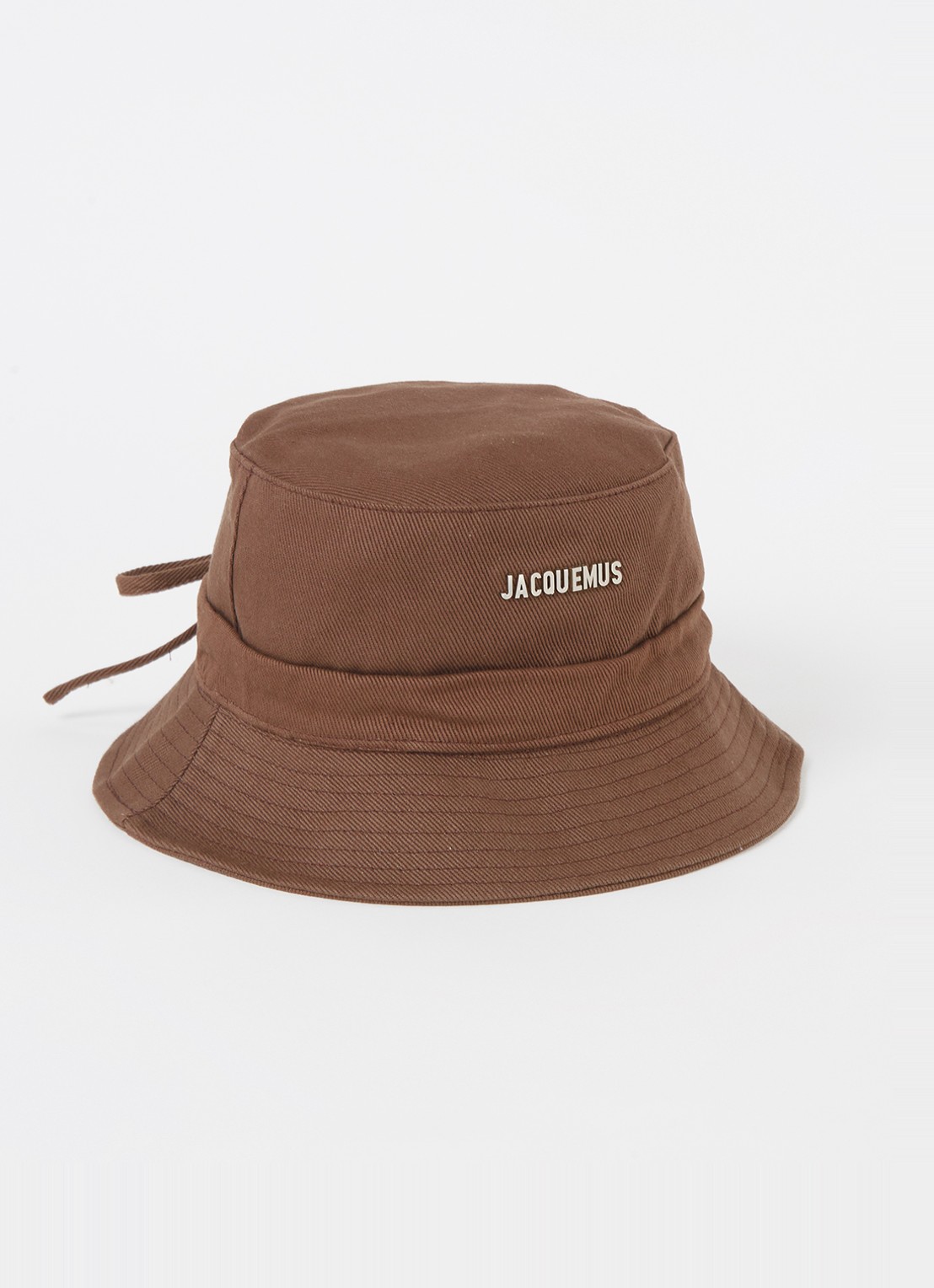 Jacquemus Le Bob Gadjo bucket hoed van canvas - voorkant 3 bruin