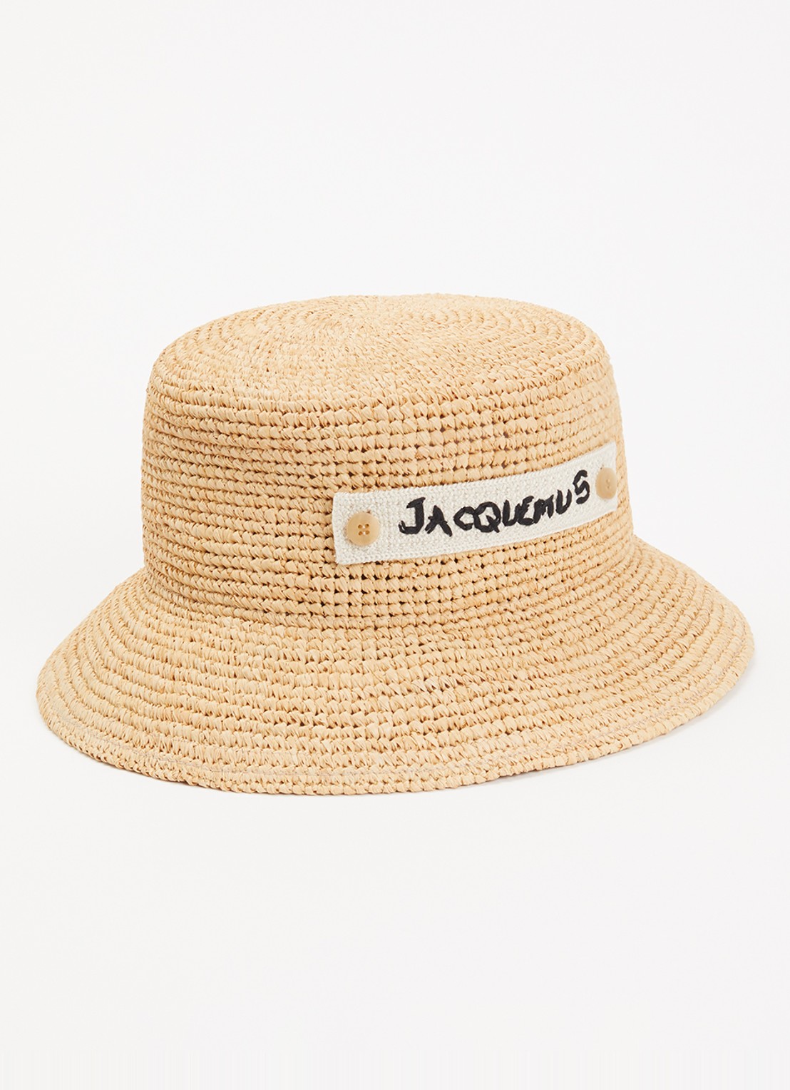Jacquemus Le Bob hoed van raffia - voorkant 2 naturel