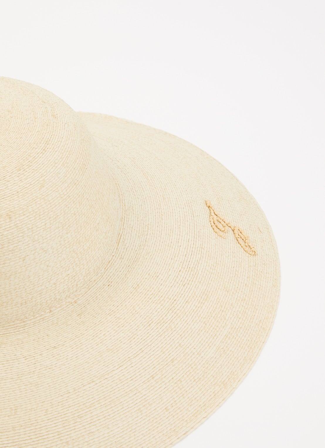 Jacquemus Le Chapeau hoed van stro - detail naturel