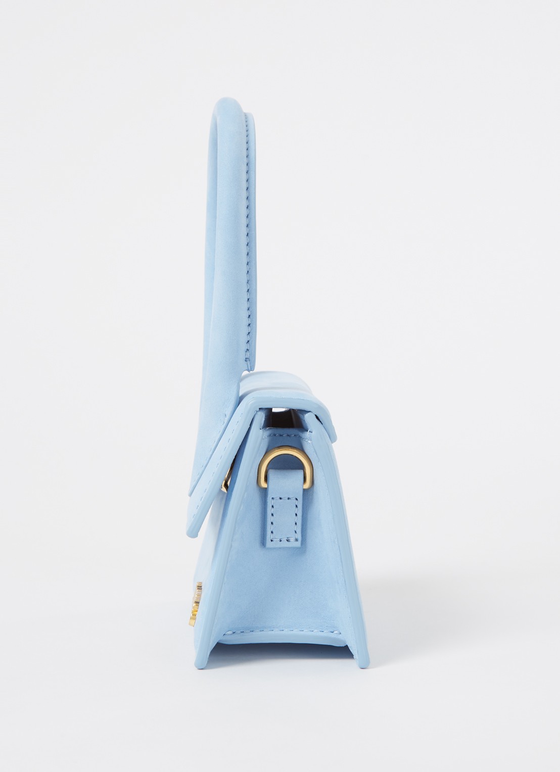 Jacquemus Le Chiquito handtas van nubuck - detail 4 lichtblauw