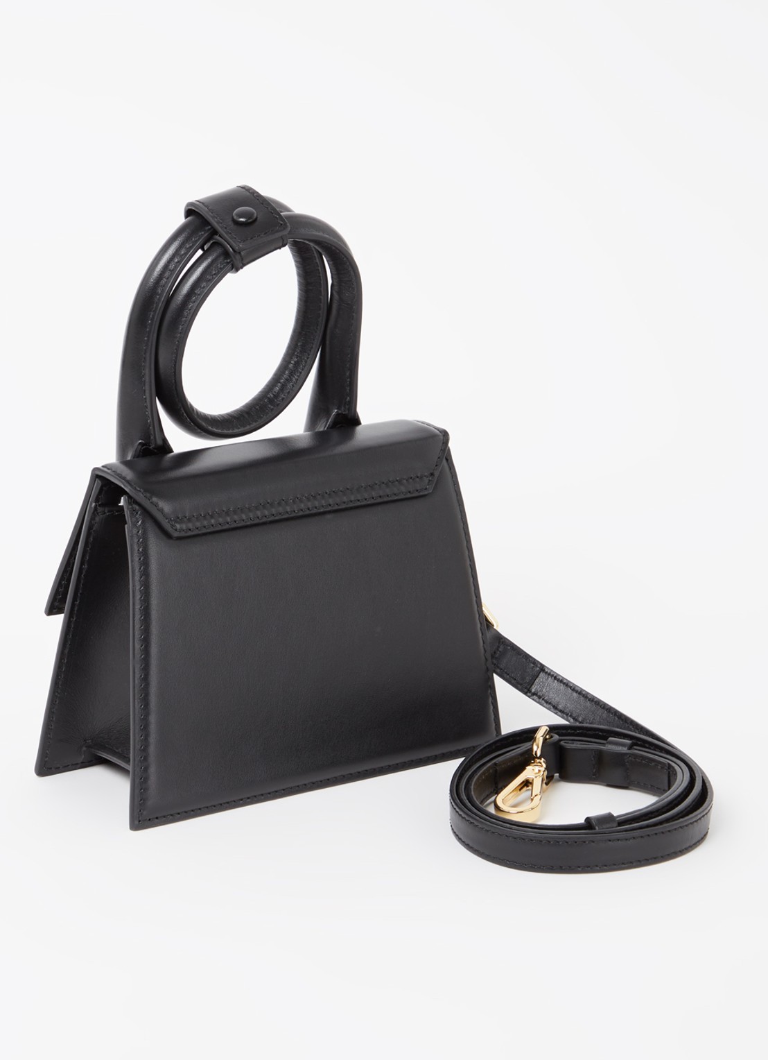 Jacquemus Le Chiquito Noeud handtas van leer - achterkant 4 goud