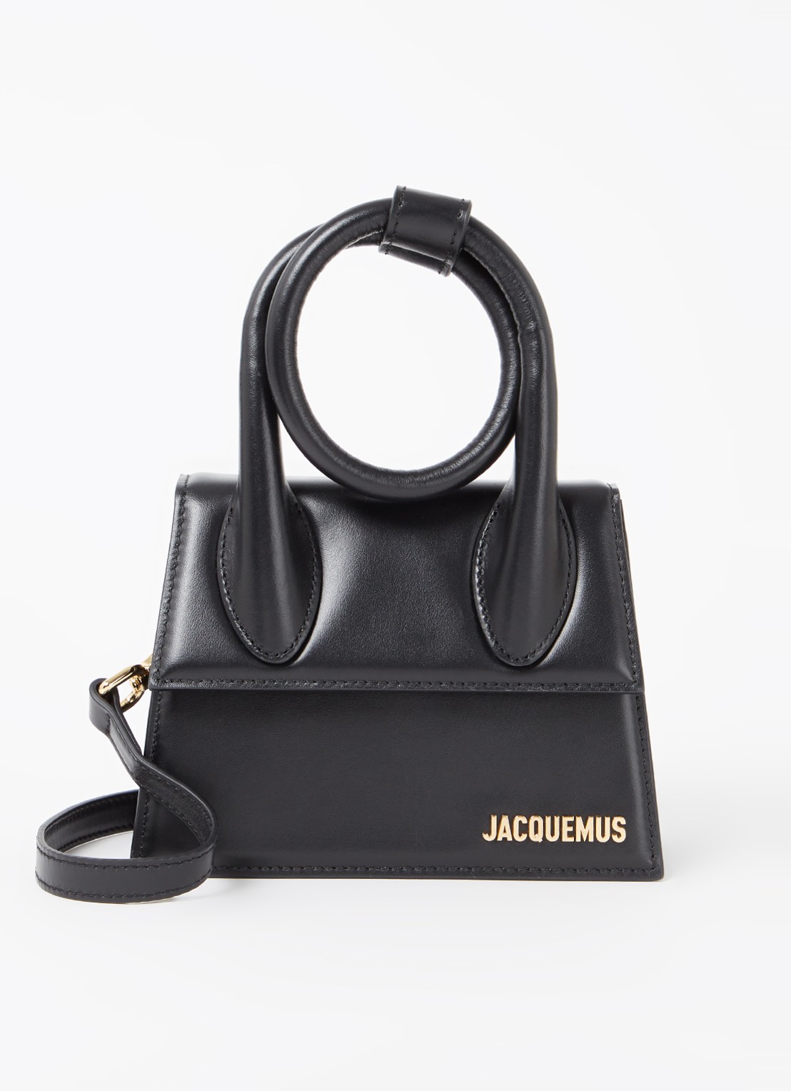 Jacquemus Le Chiquito Noeud handtas van leer - voorkant goud