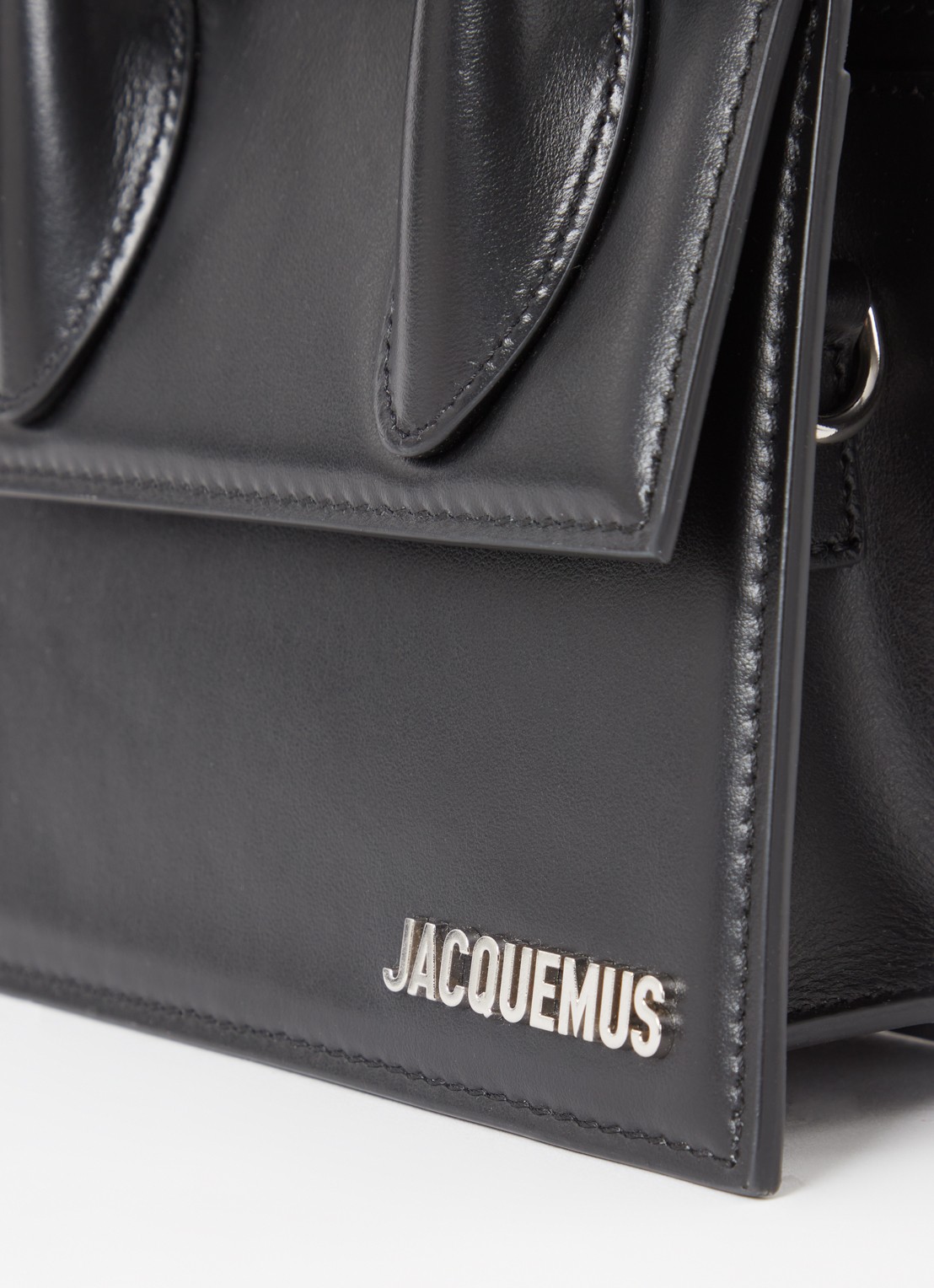 Jacquemus Le Chiquito Noeud handtas van leer - detail 4 zwart