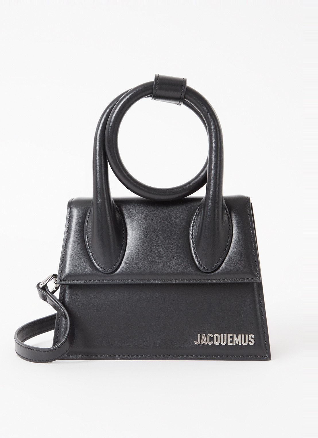 Jacquemus Le Chiquito Noeud handtas van leer - voorkant 5 zwart