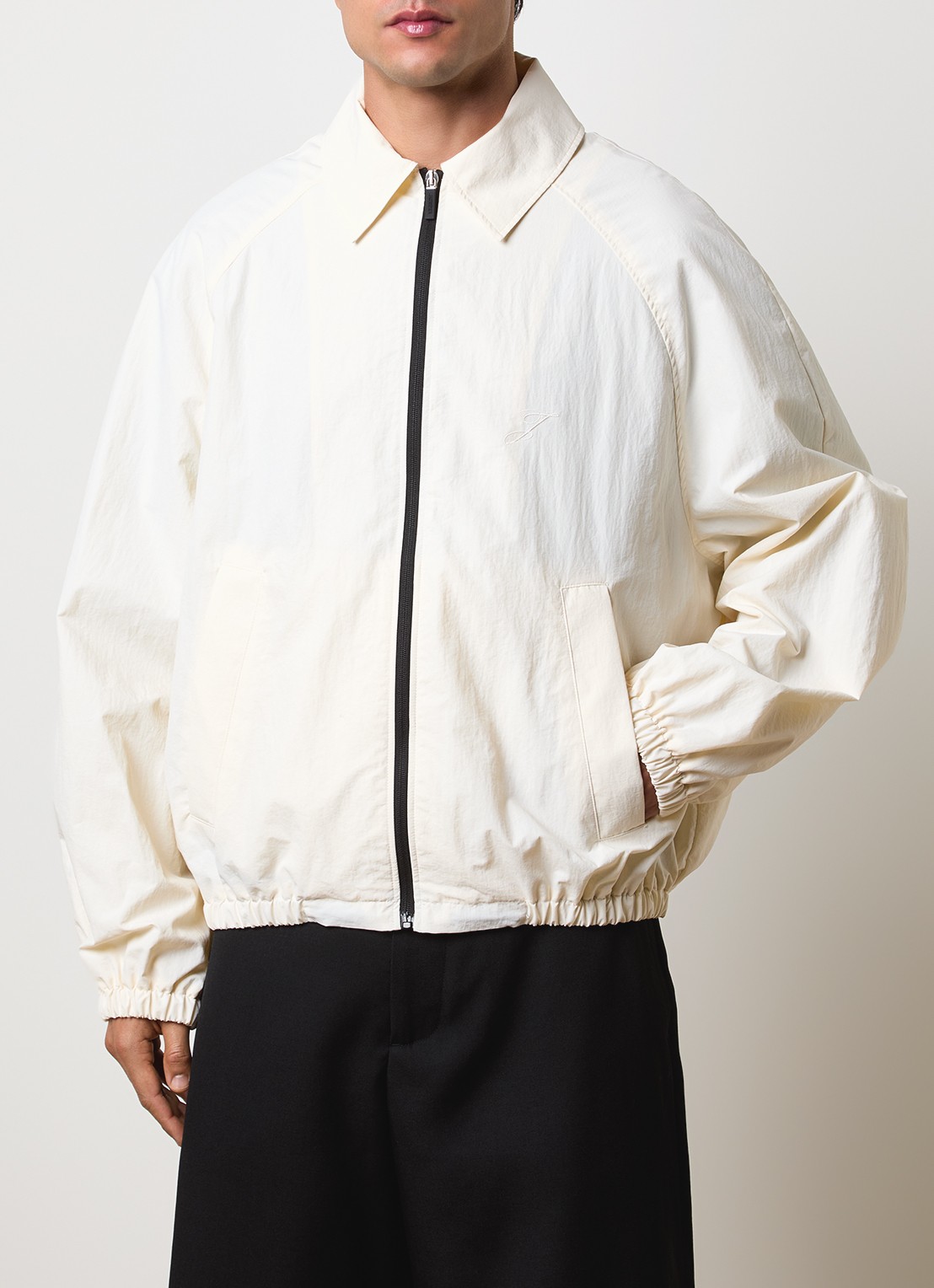 Jacquemus Le Coupe jack met kraag - detail 3 creme