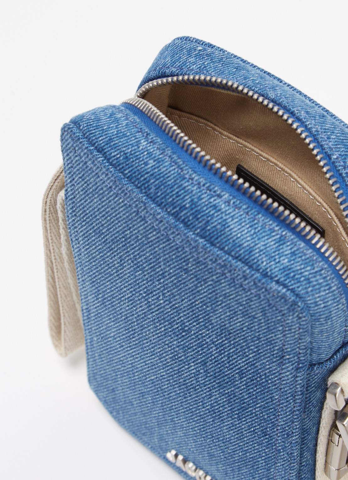 Jacquemus Le Cuerda Vertical crossbodytas van denim - detail 4 indigo