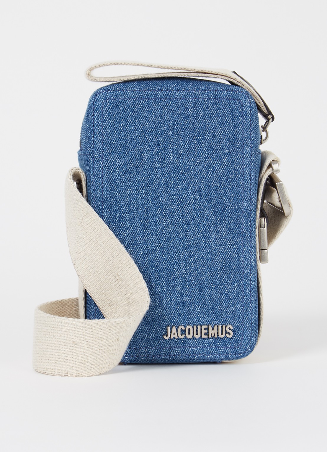 Jacquemus Le Cuerda Vertical crossbodytas van denim - voorkant indigo