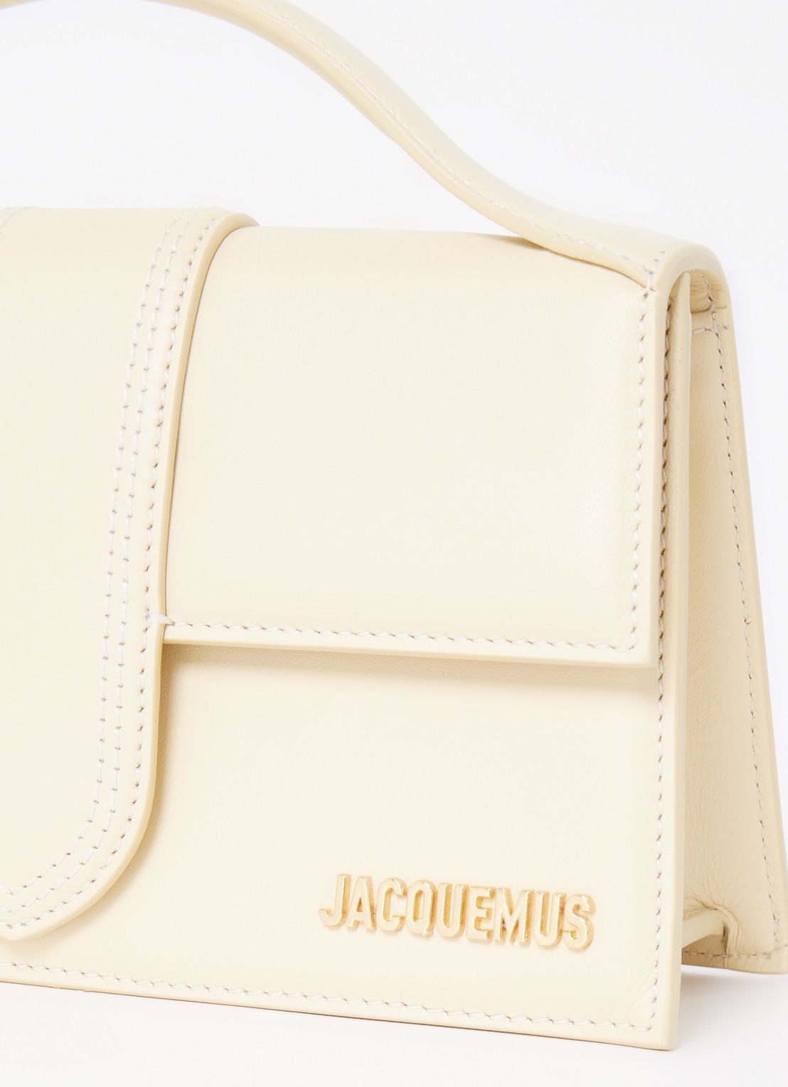 Jacquemus Le Grand Bambino handtas van leer met afneembare schouderriem - detail 4 ivoor