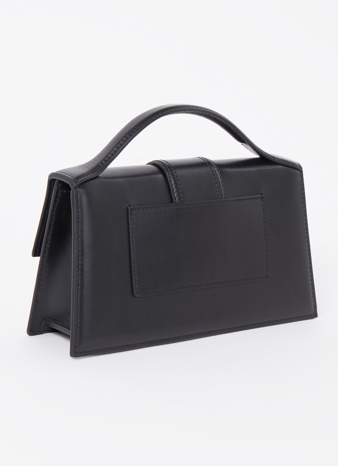 Jacquemus Le Grand Bambino handtas van leer met afneembare schouderriem - achterkant 4 zwart