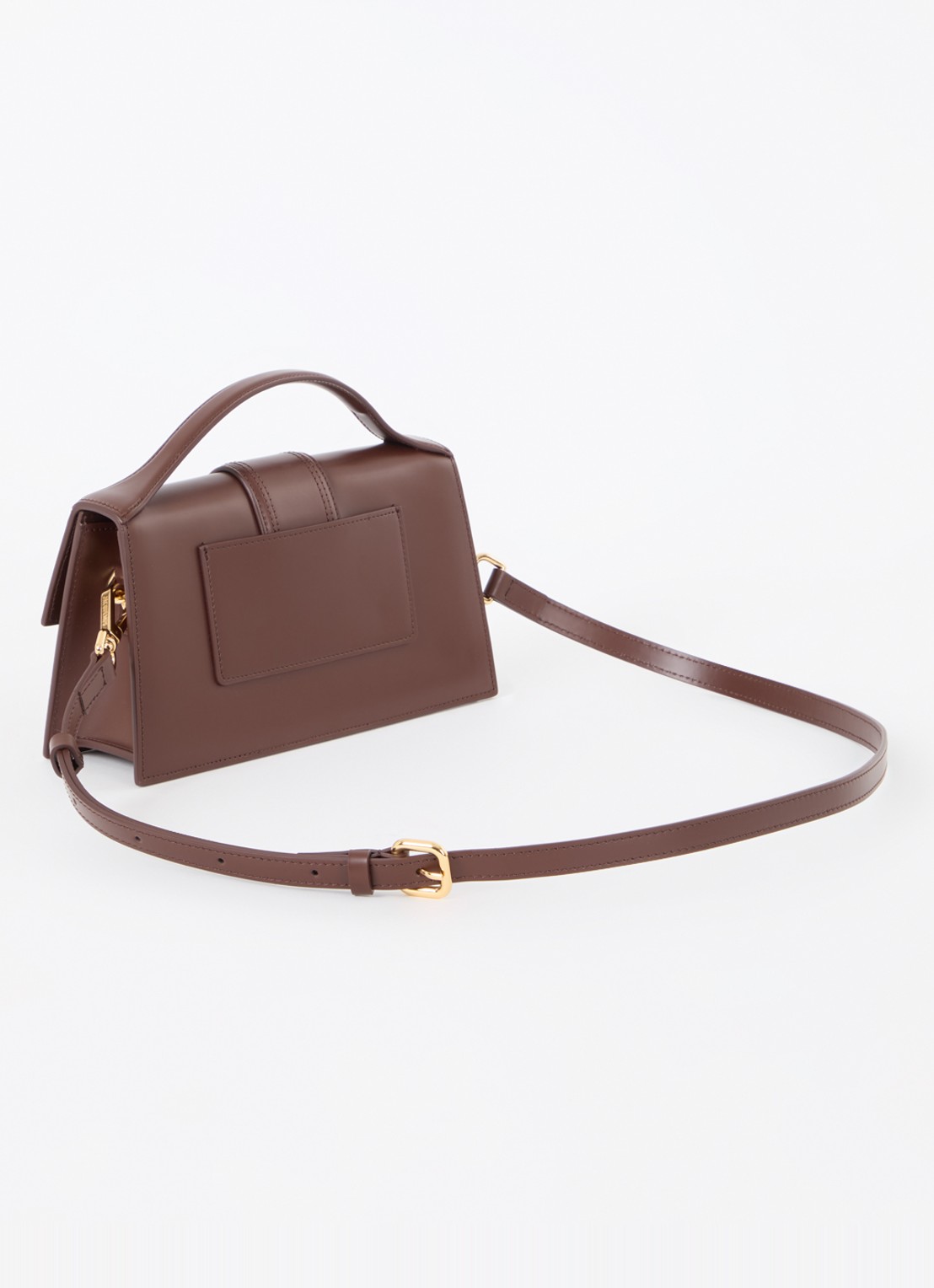 Jacquemus Le Grand Bambino handtas van leer met afneembare schouderriem - achterkant 4 bruin