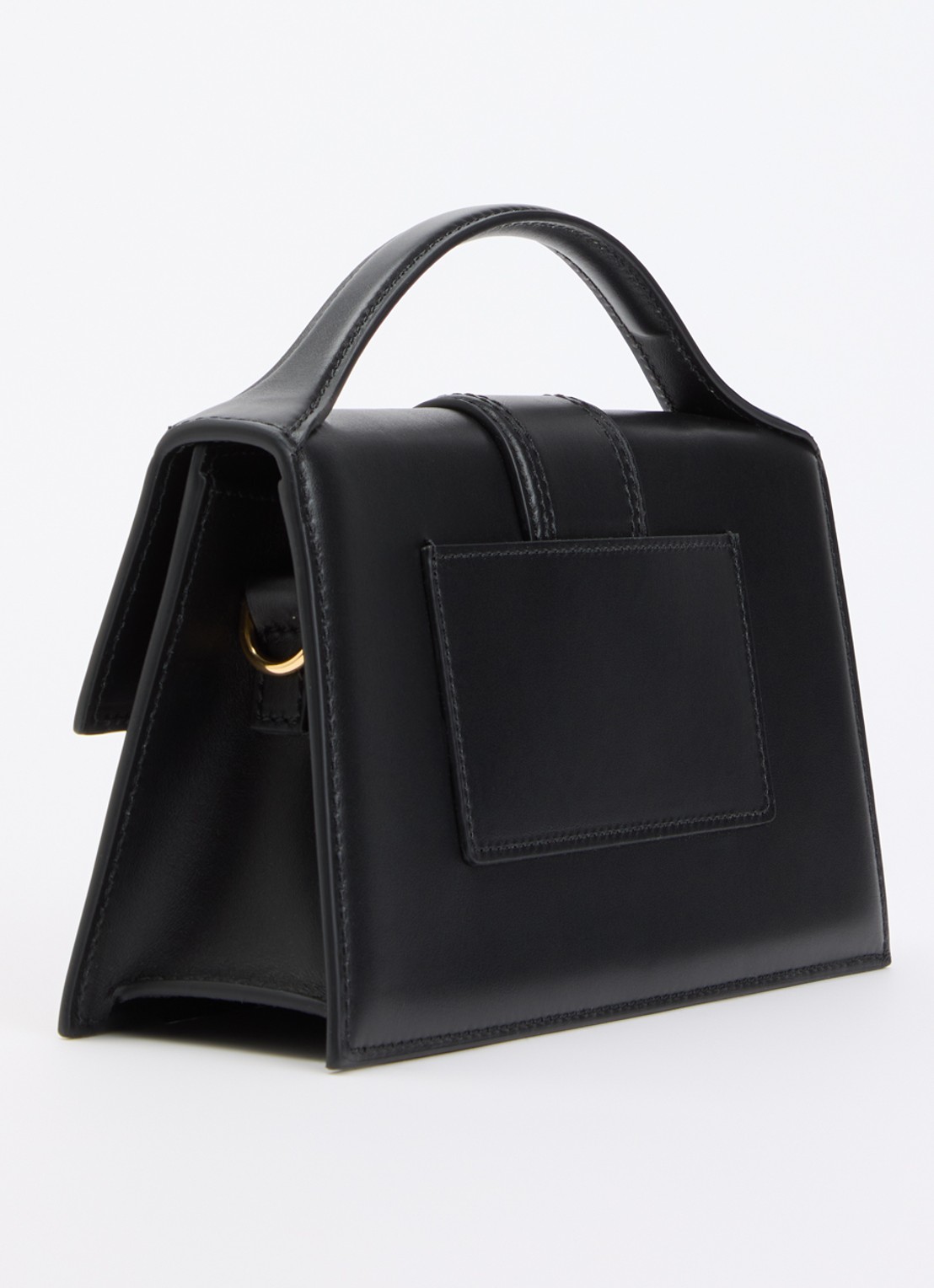 Jacquemus Le Grand Bambino handtas van leer met afneembare schouderriem - achterkant 8 zwart
