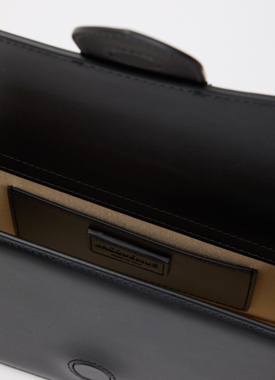 Jacquemus Le Grand Bambino handtas van leer met afneembare schouderriem - detail 4 zwart